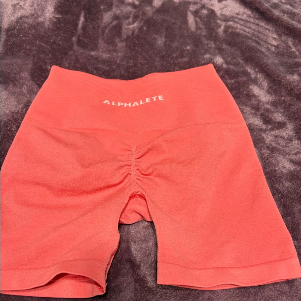 Alphalete Women's Vibrant Coral Bike Shorts